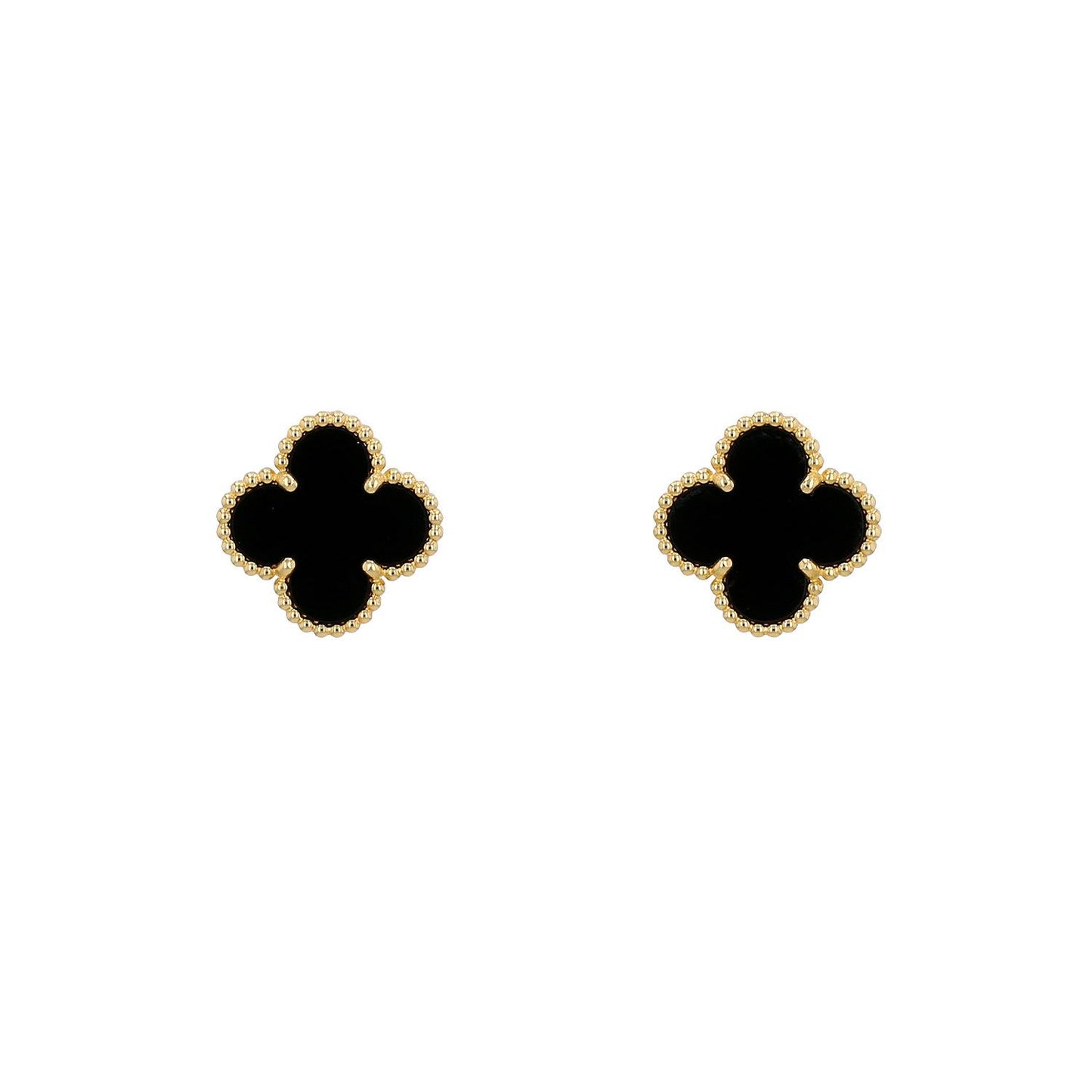 Earing Flower Black 10k