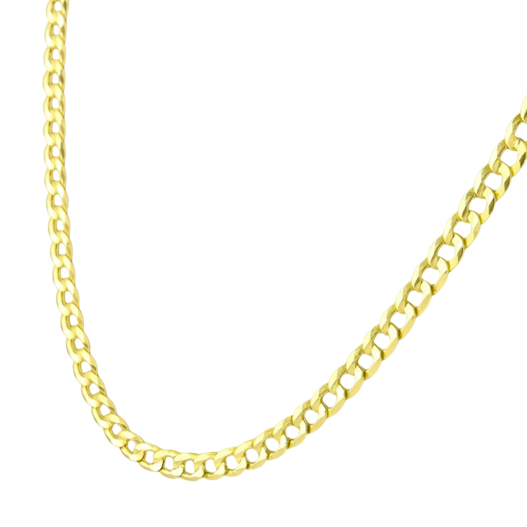 Cadenas corte brillo sólida 10k