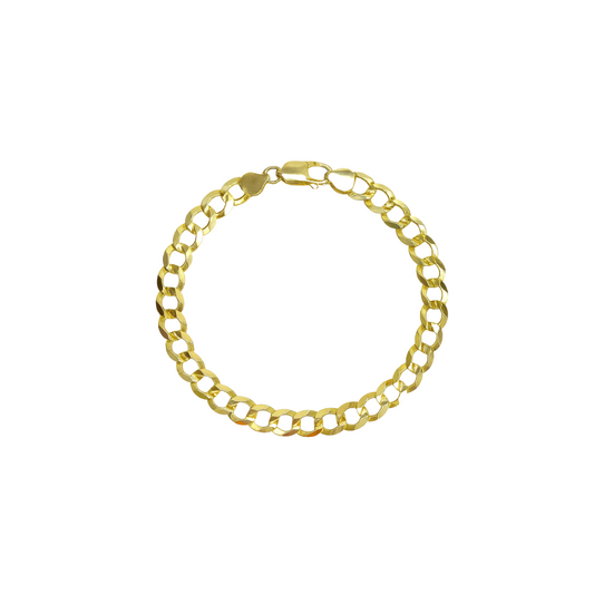 Brazalete sólido corte brillo 10k