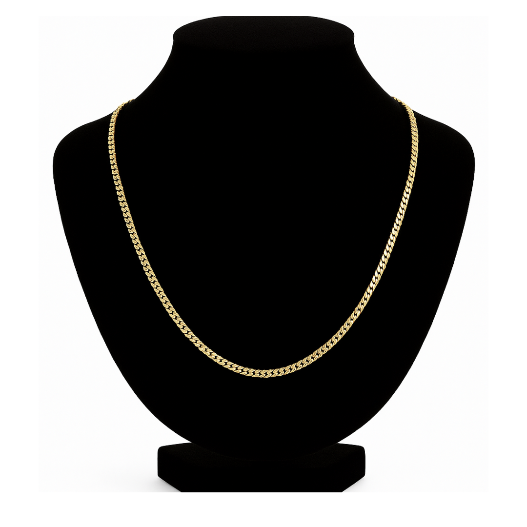 Cadena cubana solida 10k